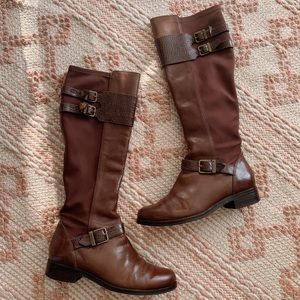 Wild Diva Sweater Knit Knee-high Riding Boots Buckle Womens Shoes Jess-25 Wild Diva Sweater Knit Knee-high Riding Boots Buckle Womens Shoes Jess-25